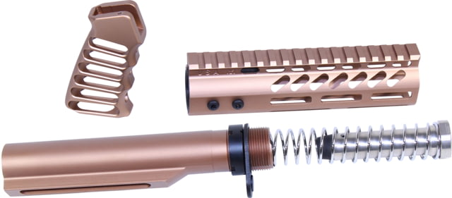 Guntec USA AR-15 Pistol Furniture Set With Miltube Anodized Bronze - Guntec Usa