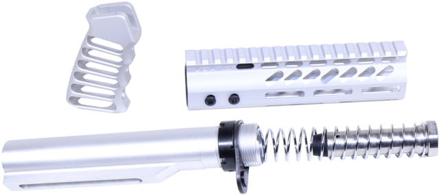 Guntec USA AR-15 Pistol Furniture Set With Miltube Anodized Clear - Guntec Usa