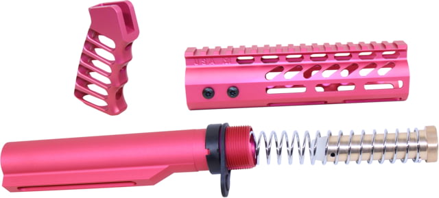 Guntec USA AR-15 Pistol Furniture Set With Miltube Anodized Rose - Guntec USA