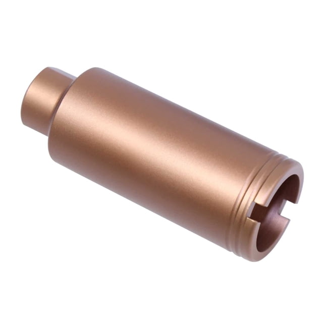 Guntec USA AR-15 Slim Line Cone Flash Can 5.56/.223/9mm 1/2x28 Anodized Bronze - Guntec Usa