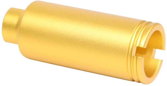 Guntec USA AR-15 Slim Line Cone Flash Can 5.56/.223/9mm 1/2x28 Anodized Gold - Guntec Usa