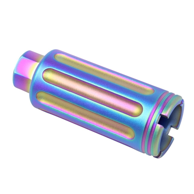 Guntec USA AR-15 Slim Line Cone Flash Can Gen 2 5.56mm 1/2x28 Matte Rainbow Pvd Coated - Guntec Usa