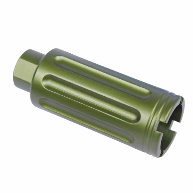 Guntec USA AR-15 Slim Line Cone Flash Can Gen 2 Anodized Green - Guntec Usa
