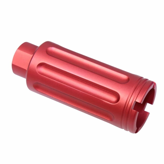 Guntec USA AR-15 Slim Line Cone Flash Can Gen 2 Anodized Red - Guntec Usa