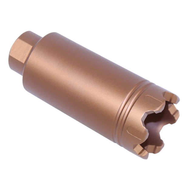 Guntec USA AR-15 Slim Line Trident Flash Can w/Glass Breaker 5.56mm 1/2x28 Anodized Bronze - Guntec USA