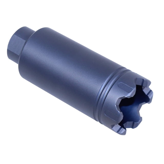 Guntec USA AR-15 Slim Line Trident Flash Can w/Glass Breaker 5.56mm 1/2x28 Anodized Grey - Guntec USA