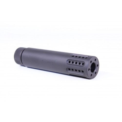 EDEMO Guntec USA AR-15 Slip Over Barrel Shroud with Multi Port Muzzle Brake Black  EDEMO62 Used Condition Like New - Guntec Usa