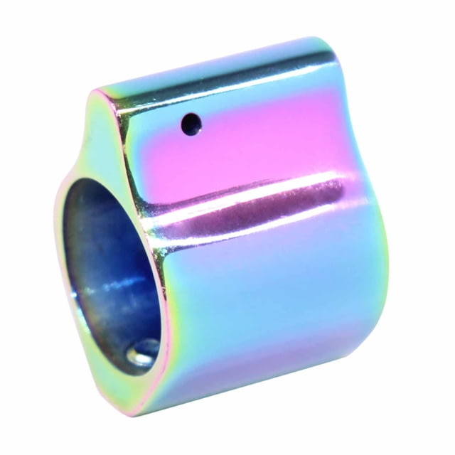 Guntec USA AR-15 Steel Low Profile Gas Block Gloss Rainbow Pvd Coated - Guntec Usa