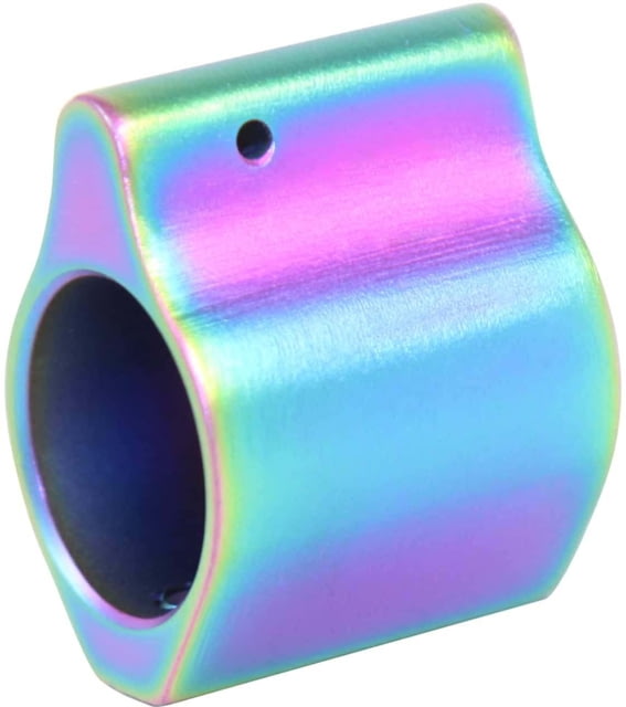Guntec USA AR-15 STEEL LOW PROFILE GAS BLOCK MATTE RAINBOW PVD COATED MATTE RAINBOW PVD - Guntec Usa