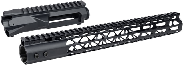 Guntec USA AR-15 Stripped Billet Upper Receiver 15 in Air Lite Series M-LOK Handguard Combo Set Anodized Black - Guntec Usa