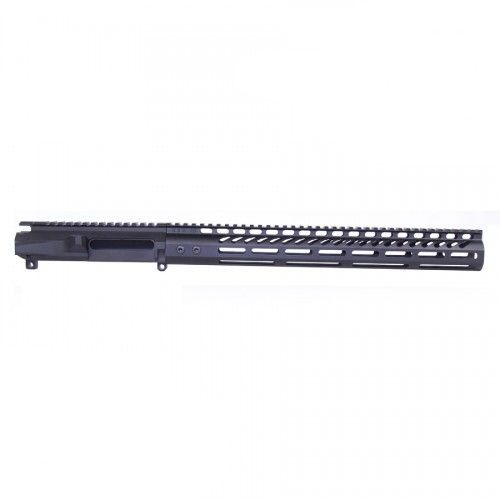 Guntec USA AR-15 Stripped Billet Upper Receiver w/15in Ultralight Series M-Lok Handguard Black - Guntec Usa