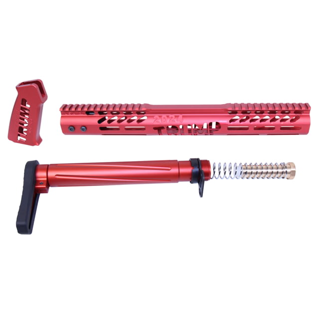 Guntec USA AR-15 ''Trump Series'' Airlite Limited Edition Furniture Set Anodized Red - Guntec Usa