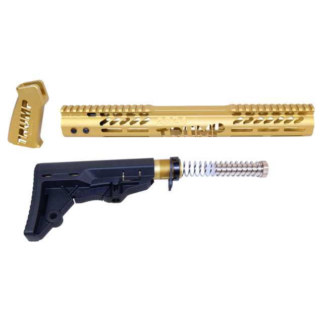 Guntec USA AR-15 ''Trump Series'' Limited Edition Furniture Set Anodized Gold - Guntec Usa
