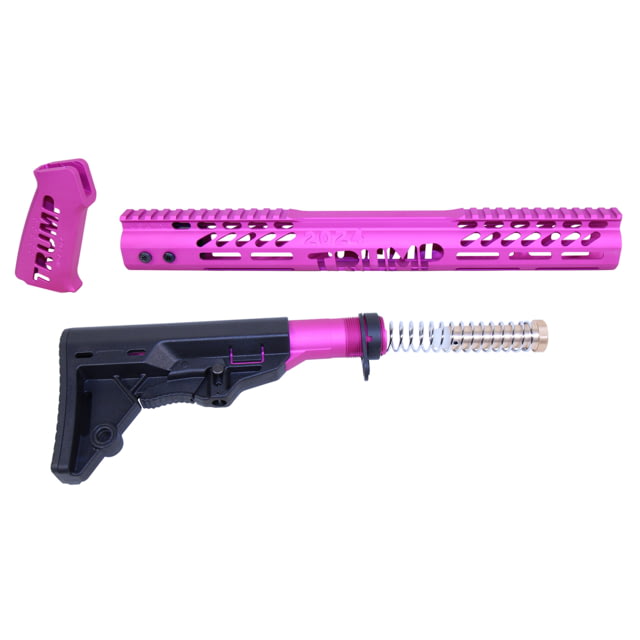 Guntec USA AR-15 Trump Series Limited Edition Furniture Set Anodized Pink - Guntec Usa