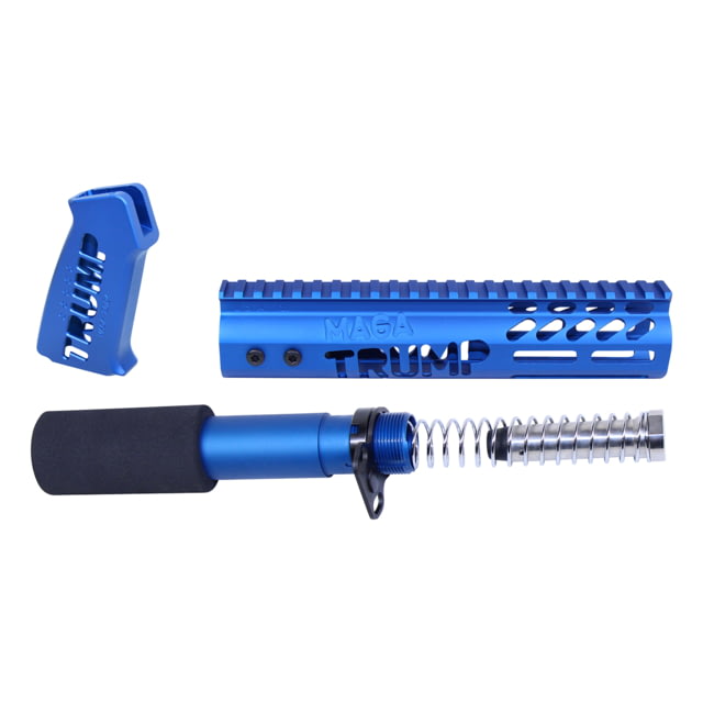 Guntec USA AR-15 Trump Series Limited Edition Pistol Furniture Set Anodized Blue - Guntec Usa