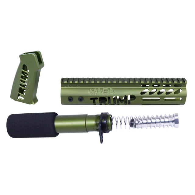 Guntec USA AR-15 Trump Series Limited Edition Pistol Furniture Set Anodized Green - Guntec USA