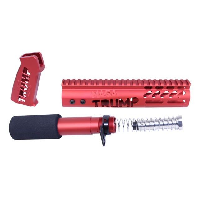 Guntec USA AR-15 Trump Series Limited Edition Pistol Furniture Set Anodized Red - Guntec Usa