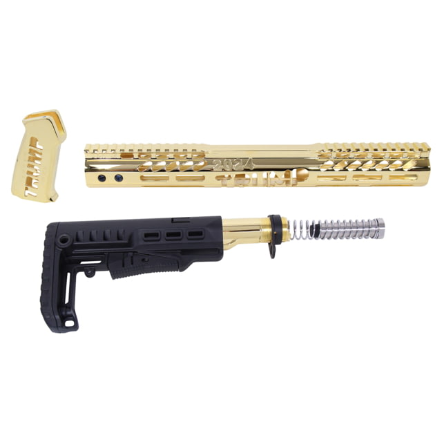 Guntec USA AR-15 Trump Series Premium Limited Edition Furniture Set 24 Ct Gold Plated - Guntec Usa