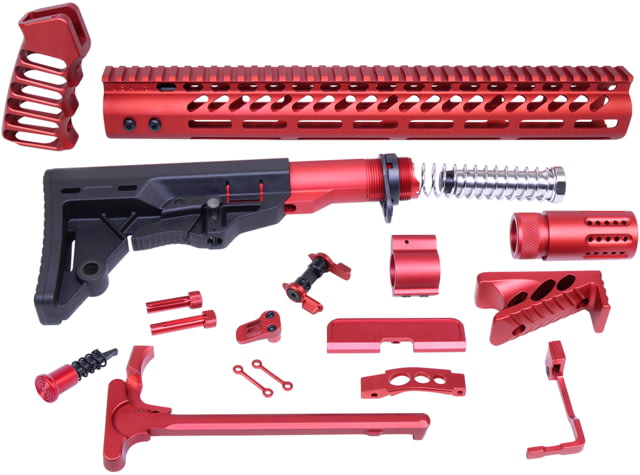 Guntec USA AR-15 Ultimate Rifle Kit Anodized Red - Guntec Usa