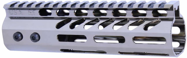 Guntec USA AR-15 Ultra Lightweight Thin M-LOK Free Floating Handguard w/ Monolithic Top Rail 7in Chrome Black - Guntec Usa