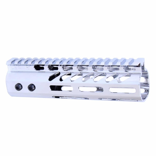 Guntec USA AR-15 Ultra Lightweight Thin M-LOK Free Floating Handguard w/ Monolithic Top Rail 7in Chrome - Guntec Usa