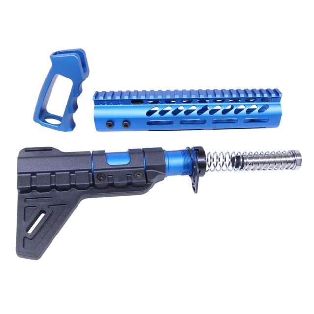 Guntec USA AR-15 Ultra Pistol Furniture Set Anodized Blue - Guntec Usa