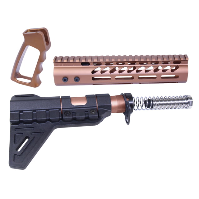 Guntec USA AR-15 Ultra Pistol Furniture Set Anodized Bronze - Guntec Usa