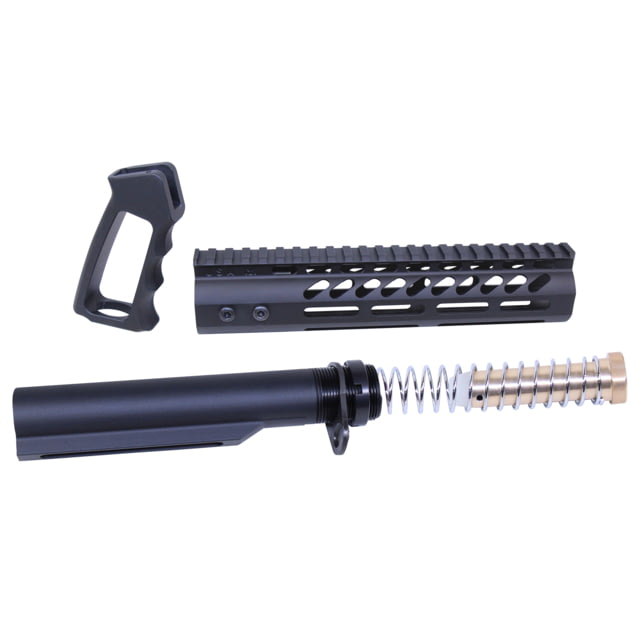Guntec USA AR-15 Ultra Pistol Furniture Set w/ Milspec Buffer Tube Anodized Black - Guntec Usa