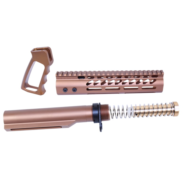 Guntec USA AR-15 Ultra Pistol Furniture Set w/ Milspec Buffer Tube Anodized Bronze - Guntec Usa