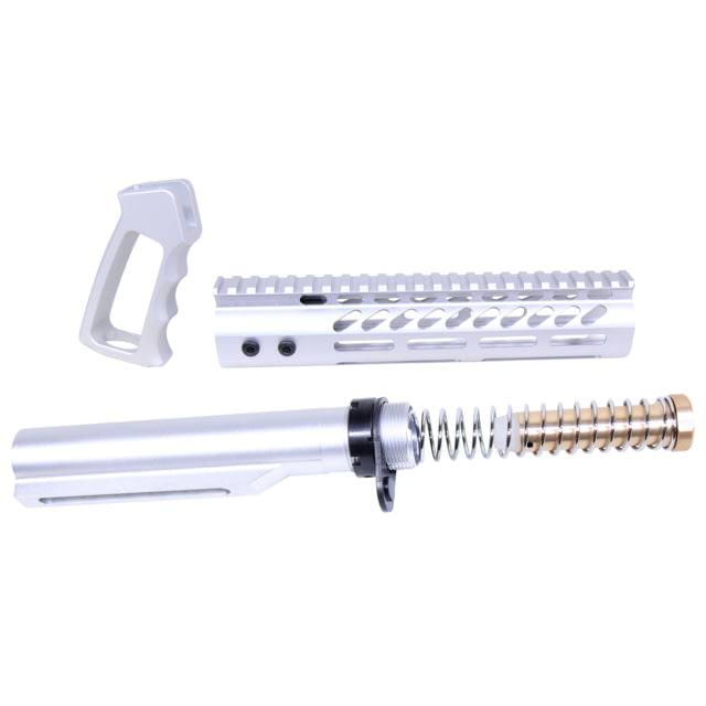 Guntec USA AR-15 Ultra Pistol Furniture Set w/ Milspec Buffer Tube Anodized Clear - Guntec Usa