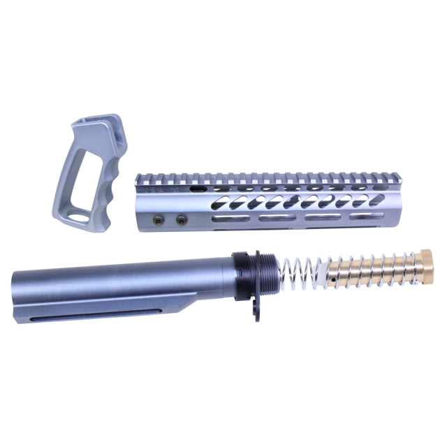 Guntec USA AR-15 Ultra Pistol Furniture Set w/ Milspec Buffer Tube Anodized Grey - Guntec Usa