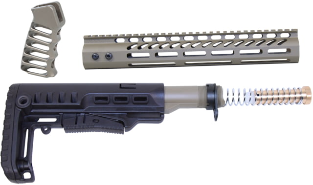 Guntec USA AR-15 Ultralight Series Complete Furniture Set 12in Cerakote Flat Dark Earth - Guntec USA
