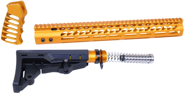 Guntec USA AR-15 Ultralight Series Complete Furniture Set Anodized Orange - Guntec Usa