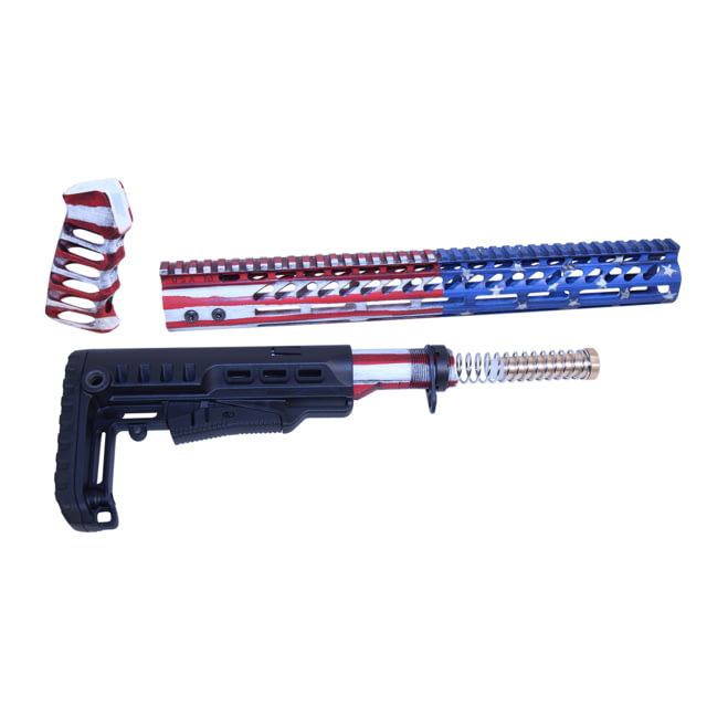 Guntec USA AR-15 Ultralight Series Complete Furniture Set Limited Edition Cerakote Battleworn Finish - Guntec USA