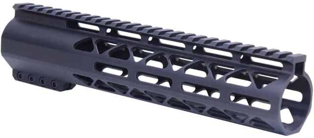 Guntec USA AR-308 10in Air-Lok Series M-LOK Compression Free Floating Handguard w/ Monolithic Top Rail Anodized Black - Guntec Usa