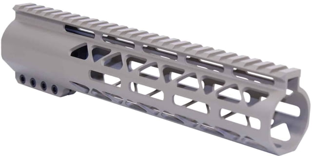 Guntec USA AR-308 10in Air-Lok Series M-LOK Compression Free Floating Handguard w/ Monolithic Top Rail Flat Dark Earth - Guntec Usa