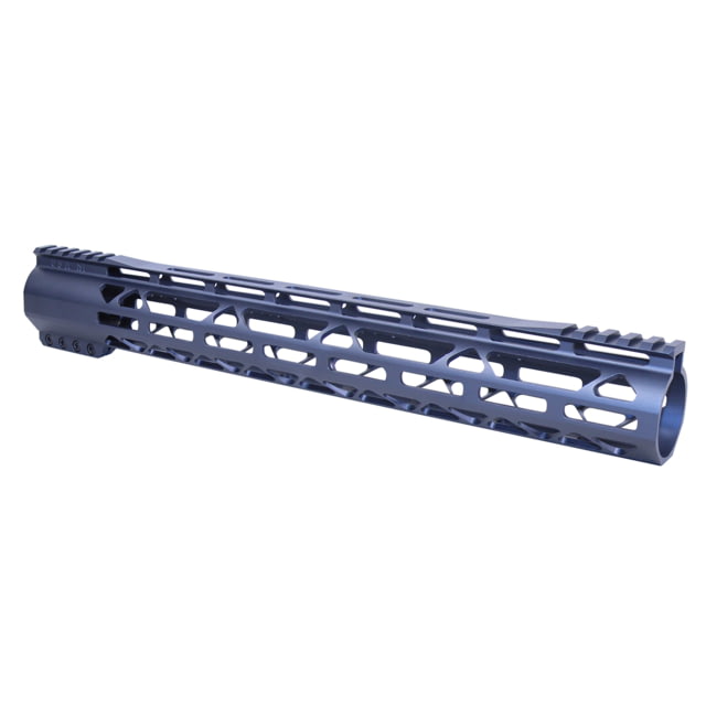 Guntec USA AR-308 15in AIR-LOK Series M-LOK Compression Free Floating Handguard With Monolithic Top Rail Gen 2 Anodized Grey