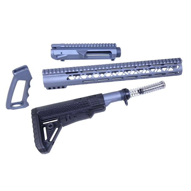 Guntec USA AR .308 AIR-LOK Series Complete Furniture Set W/Matching Upper Receiver Grey - Guntec Usa