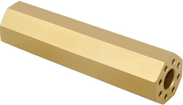 Guntec USA AR .308 Cal 4.5in Octagonal Fake Suppressor Anodized Gold - Guntec Usa
