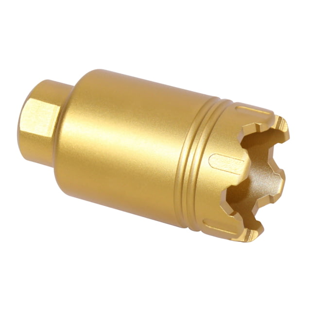 Guntec USA AR .308 Cal Micro Trident Flash Can With Glass Breaker Anodized Gold - Guntec Usa
