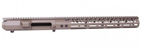 Guntec USA AR .308 Stripped Billet Upper Receiver w/15in Ultralight Series M-Lok Handguard Flat Dark Earth - Guntec Usa