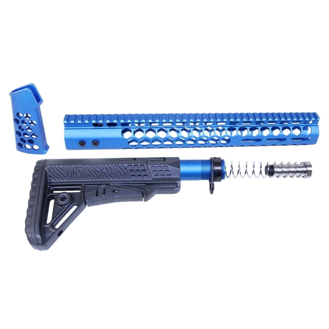 Guntec USA AR .308 Honeycomb Series Gen 2 Complete Furniture Set Blue - Guntec Usa
