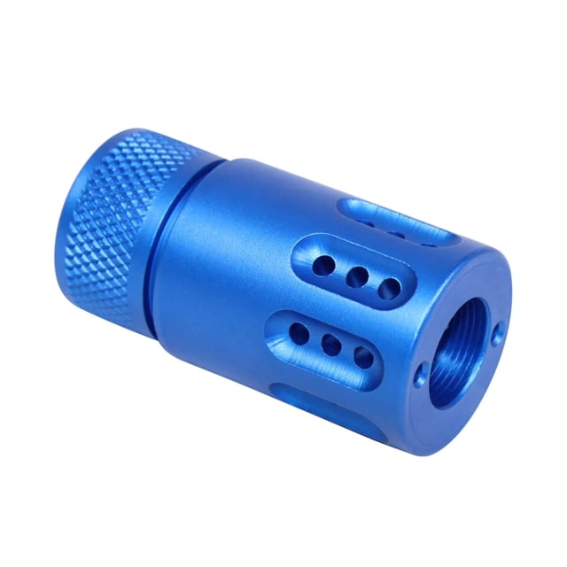 Guntec USA AR .308 Mini Slip Over Barrel Shroud w/Multi Port Muzzle Brake Blue - Guntec Usa