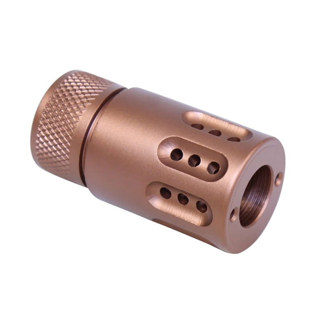 Guntec USA AR .308 Mini Slip Over Barrel Shroud w/Multi Port Muzzle Brake Bronze - Guntec Usa