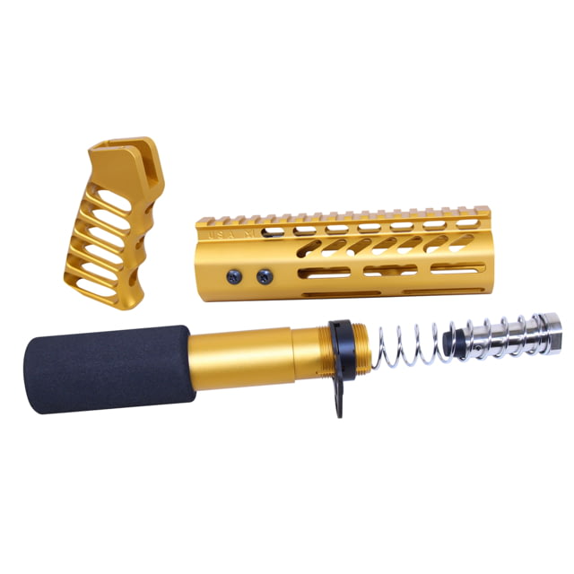 Guntec USA AR .308 Pistol Furniture Set Anodized Gold AR-PISTOL-SET-MLK-308-G - Guntec Usa
