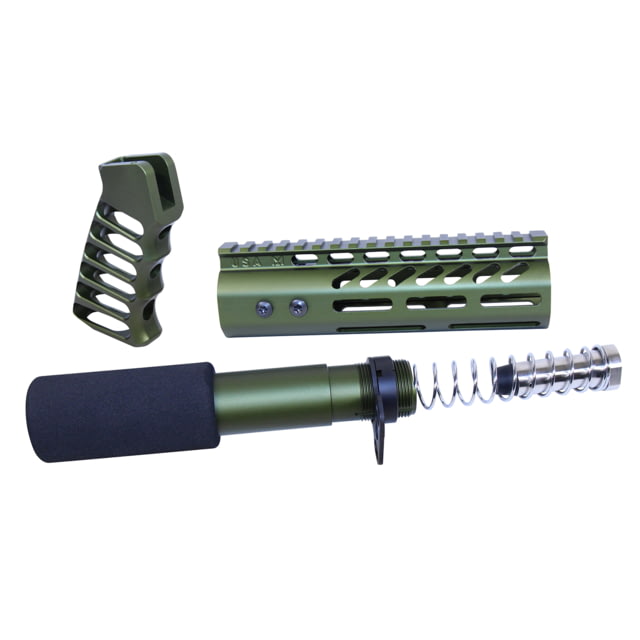 Guntec USA AR .308 Pistol Furniture Set Anodized Green AR-PISTOL-SET-MLK-308-GRE - Guntec Usa