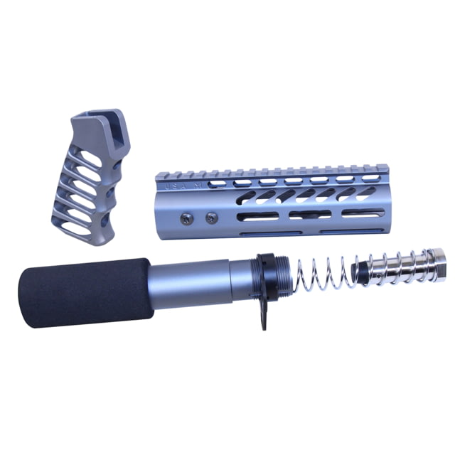 Guntec USA AR .308 Pistol Furniture Set Anodized Grey AR-PISTOL-SET-MLK-308-GR - Guntec Usa