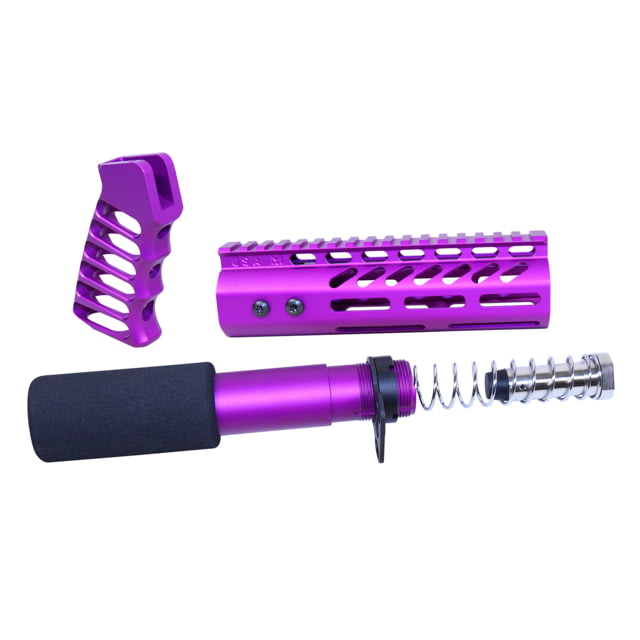 Guntec USA AR .308 Pistol Furniture Set Anodized Purple AR-PISTOL-SET-MLK-308-PU - Guntec Usa