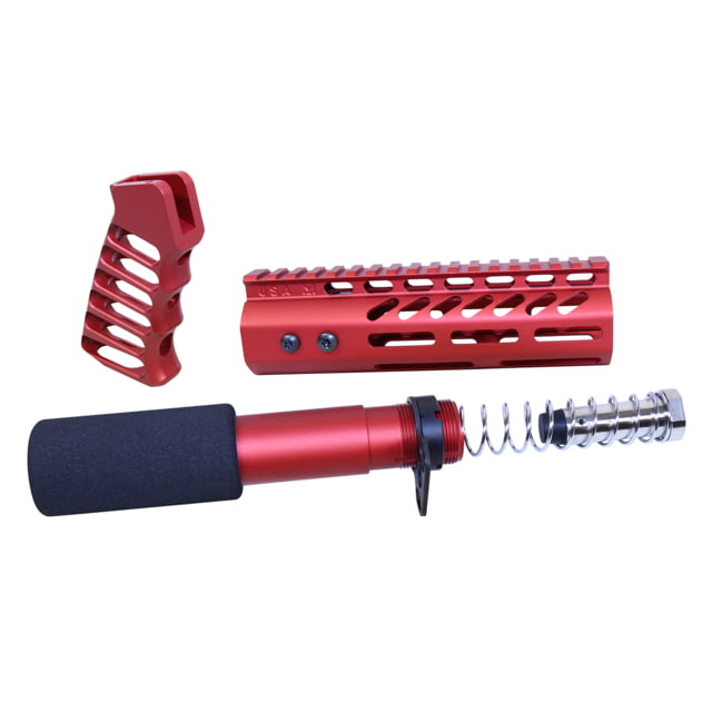 Guntec USA AR .308 Pistol Furniture Set Anodized Red AR-PISTOL-SET-MLK-308-R - Guntec Usa