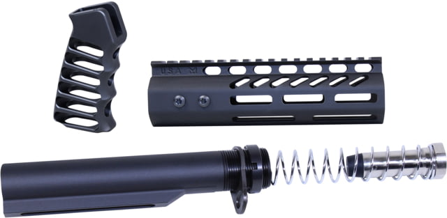 Guntec USA AR .308 Pistol Furniture Set With Miltube Anodized Black - Guntec Usa